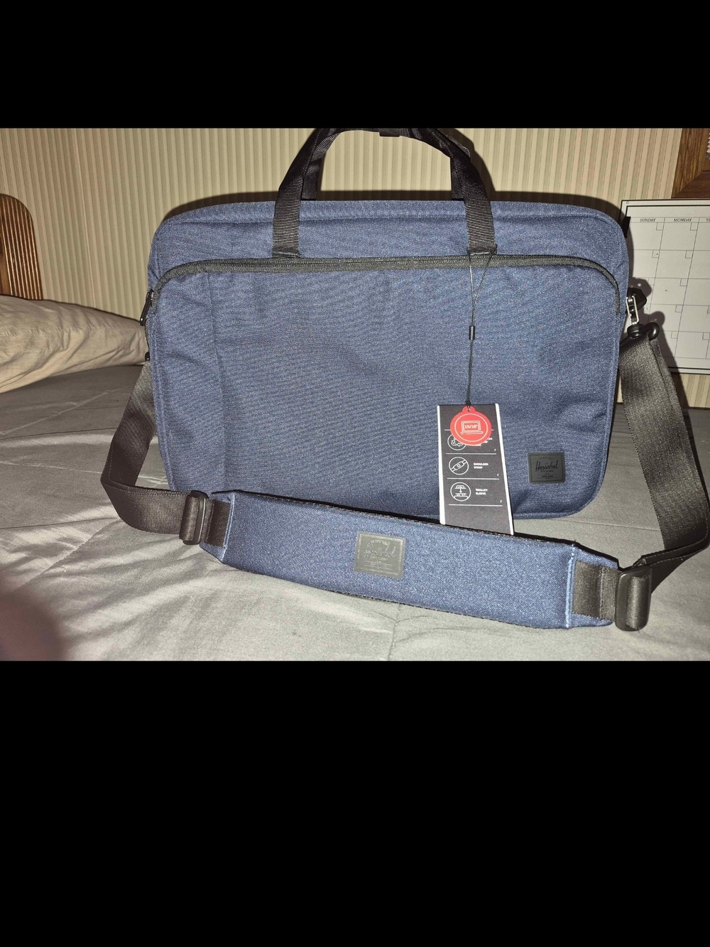 NWT Herschel Supply Co Bowen Convertible Travel Duffle Tech 30L Mood Indigo Bag
